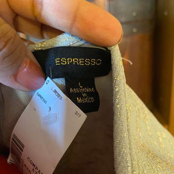 Espresso Gray and Gold Dress - Picture 2 of 2